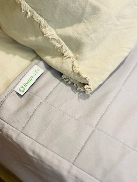 Grey waterproof bedwetting pad, eco-friendly and washable